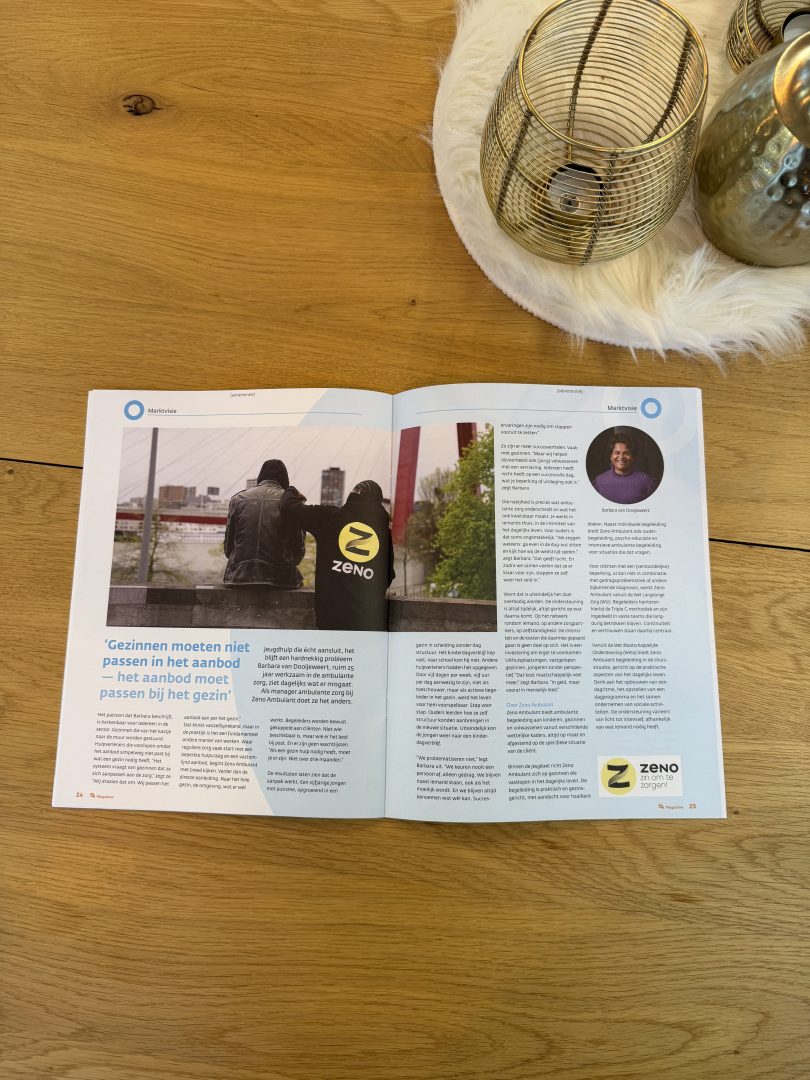 Zeno Ambulant in Jeugdzorg Nederland magazine